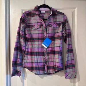 NWT Columbia Plaid Button-Up Shirt